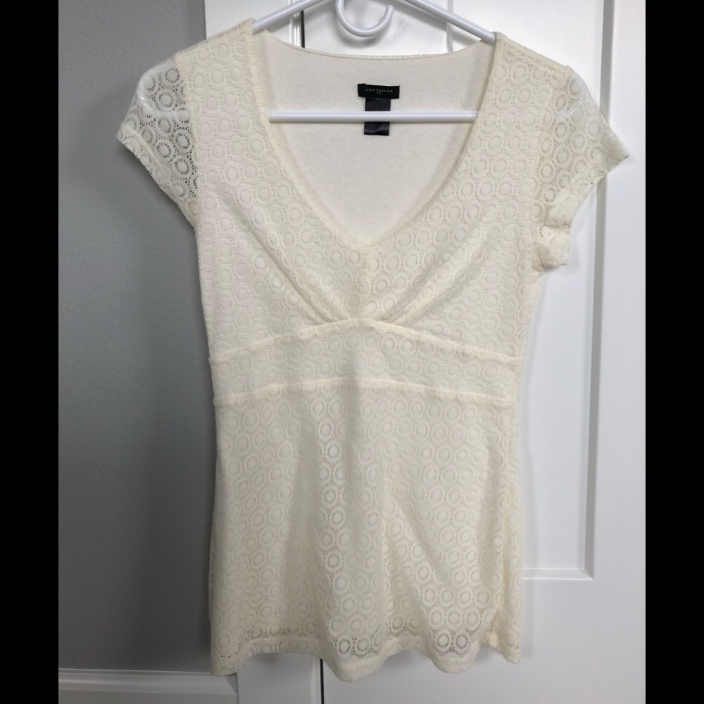 Ann Taylor lace tee
